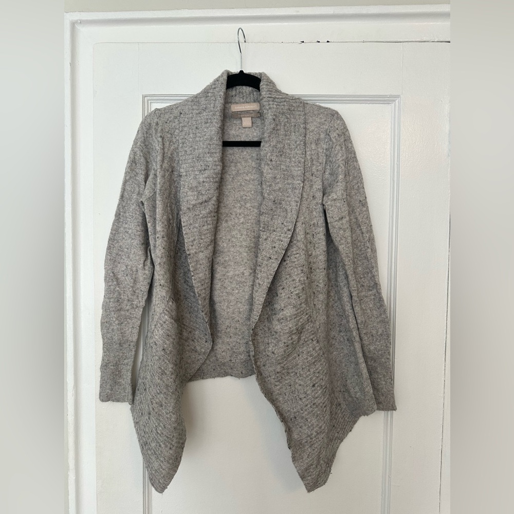 Like New Gray Open Front Cardigan Sweater, Banana Republic, Size M